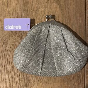 Claire’s silver evening bag